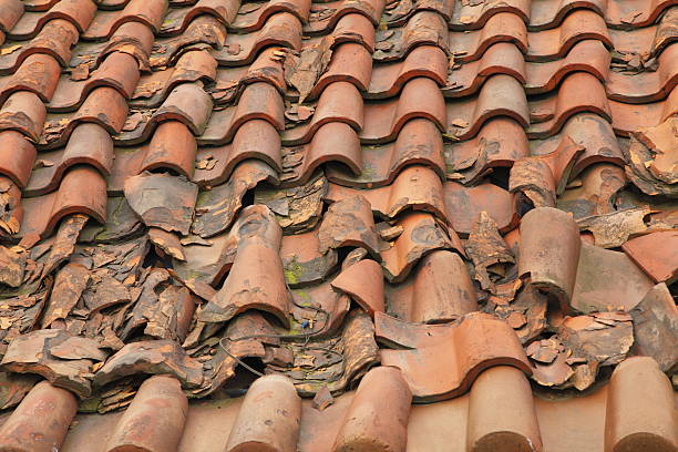 istock Broken Roof Tiles 187375755