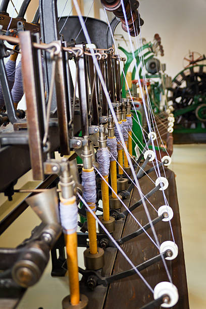 istock Reels of violet threads 187375959