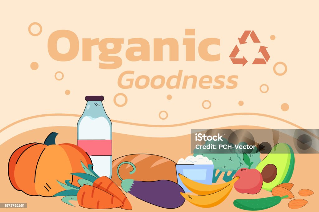 Banner Goodness Organic Goodness Banner Design Stock Illustration - Download Image Now ...