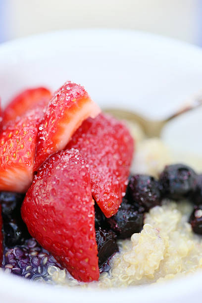 istock Bowl of Quinoa with strawberries, blueberries and sugar 187379982