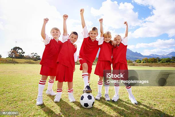 Il Golden Team - Fotografie stock e altre immagini di Squadra di calcio - Squadra di calcio, Bambini maschi, Bambino