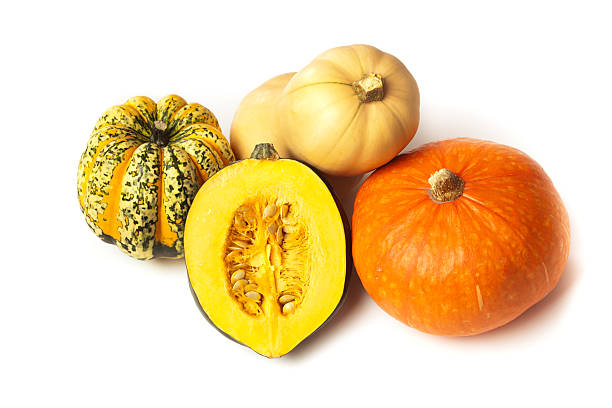 istock Variety of Fall Squashes Isolated on White Background 187382563