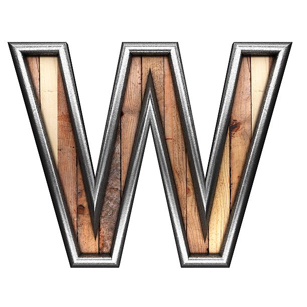 istock isolated metal figure with wood 187383341