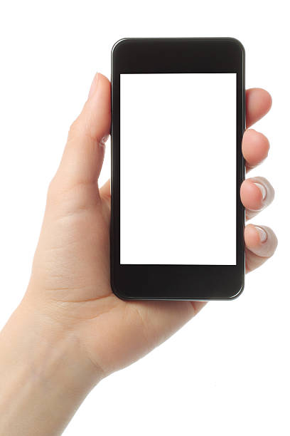 istock Hand holding smart phone 187385831