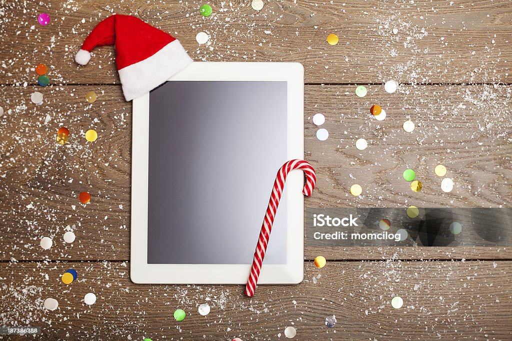 크리스마스 태블릿 PC - 로열티 프리 0명 스톡 사진
