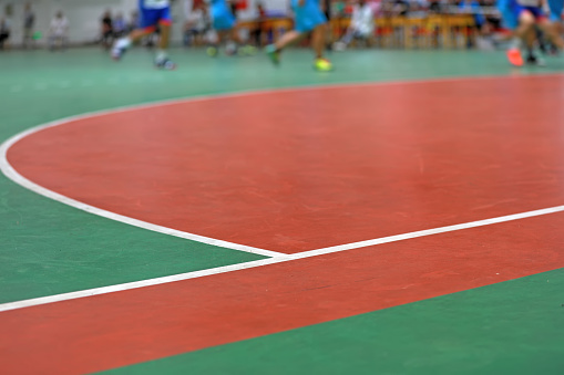 Junior Handball Matches in the Gymnasium, Luannan County, Hebei Province, China