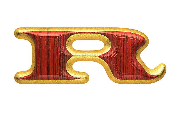 istock isolated golden figure with red wood 187388967