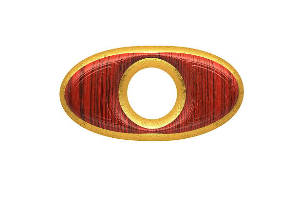 istock isolated golden figure with red wood 187389258