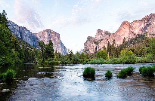 Yosemite National Park Panorama in summer