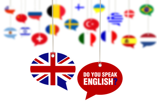 Do You Speak English Concept on Speech Bubbles