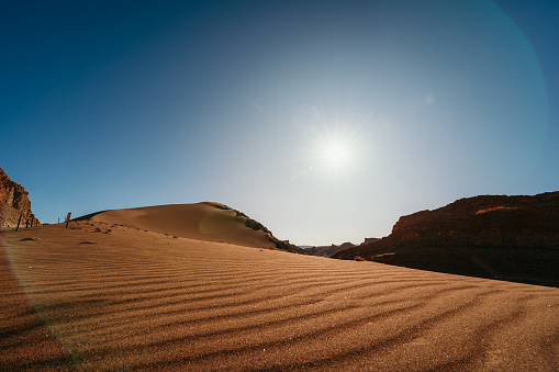 Intense sun over the Atacama dunes