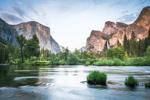 Yosemite National Park Panorama in summer