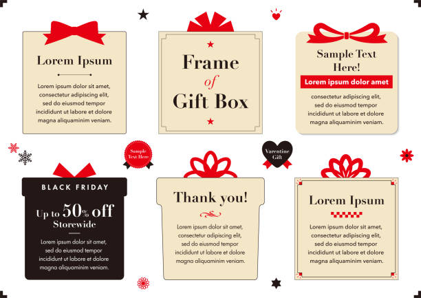 симпатичный подарочный набор рамок в форме коробки. - wedding reception valentines day gift heart shape stock illustrations