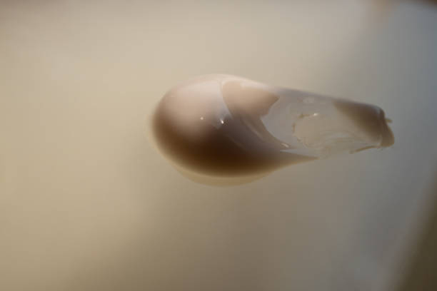 istock A smear of cream on a light background. Beauty concept. 1873930966