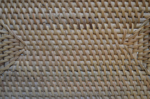 Selective focus, pattern, shape, texture of rattan crafts