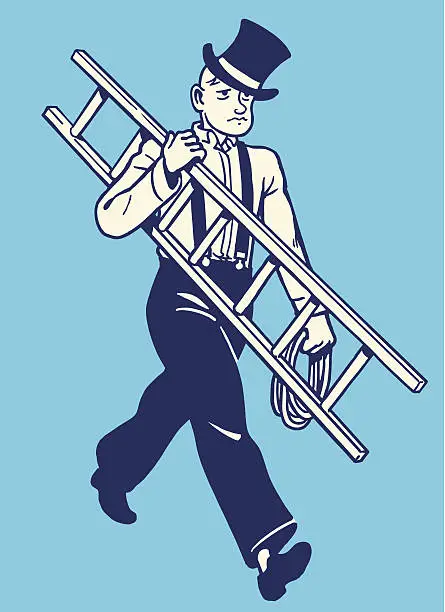 Vector illustration of Chimney Sweep