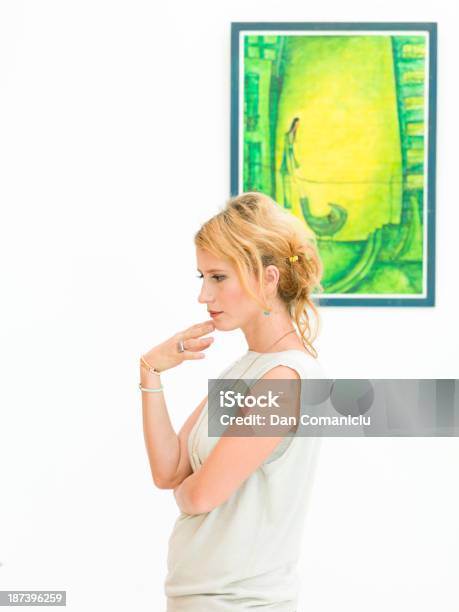 Trying To Understand The Artists Message Stock Photo - Download Image Now - Adult, Analyzing, Art Museum