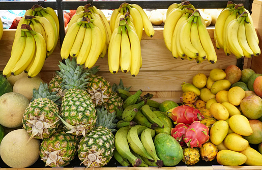tropical fruit for sale in store