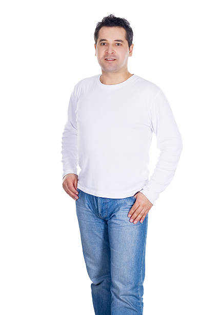 istock Portrait of happy young men over white background 187397321