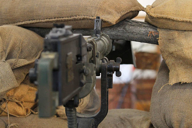 istock French machine gun of World War I 187398289