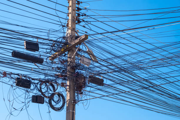 istock Confused electrical wires in the city 1874009068