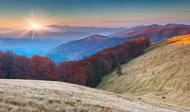 istock Colorful autumn landscape in the mountains 187404795