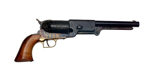 istock old metal colt revolver 187404877