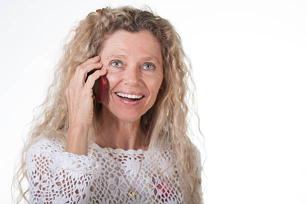 Mujer en el teléfono celular - foto de stock