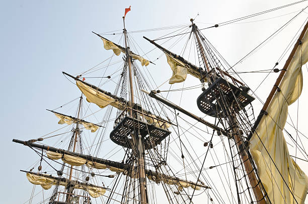 istock Upper view of sail boat 187405116