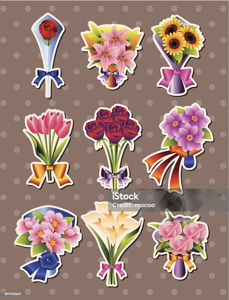 Autocollants de fleur - clipart vectoriel de Arbre en fleurs libre de droits