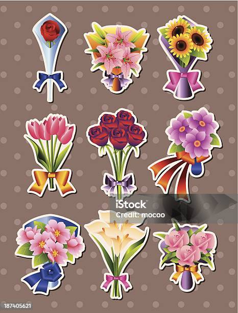 Autocollants De Fleur Vecteurs libres de droits et plus d'images vectorielles de Arbre en fleurs - Arbre en fleurs, Azalée, Botanique