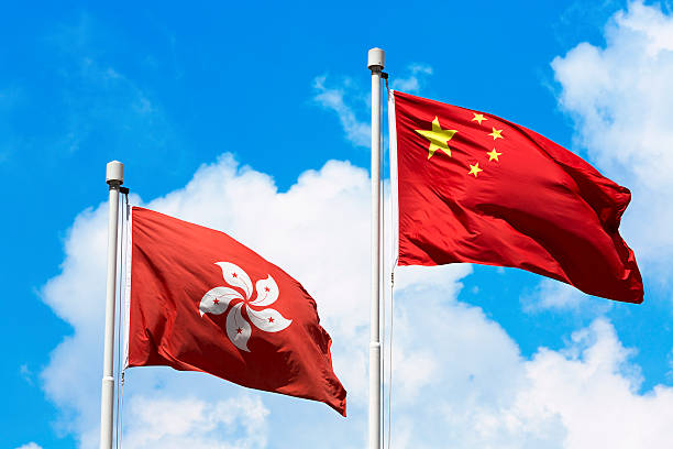 istock Hong Kong and China Flag 187405782