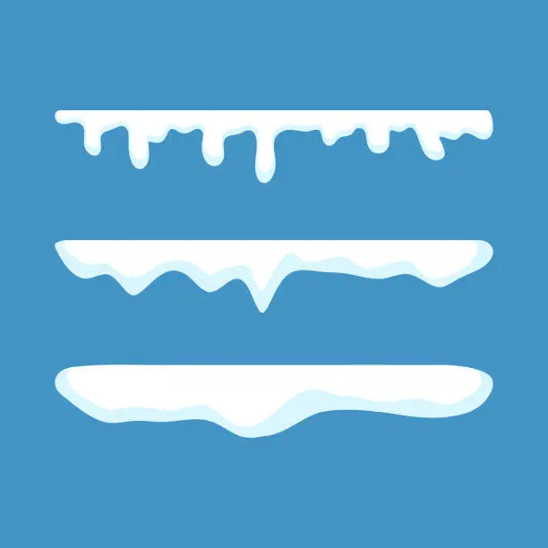 Vector illustration of snow cap winter theme vector design