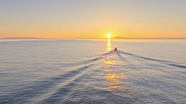 istock Yacht cruising fast in sea 1874145823