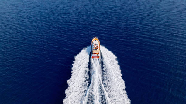 istock Yacht cruising fast in sea 1874145844