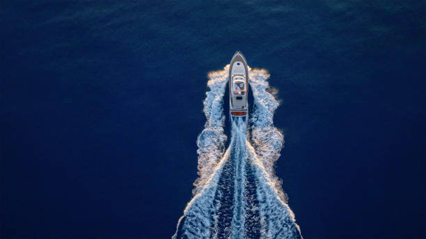 istock Yacht cruising fast in sea 1874145851
