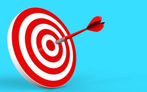 istock Successful go on-target, Winning over the competitors, Follow the dream, Conquer the goal, Overcome the obstacle, Creative concept on Blue background 1874168587
