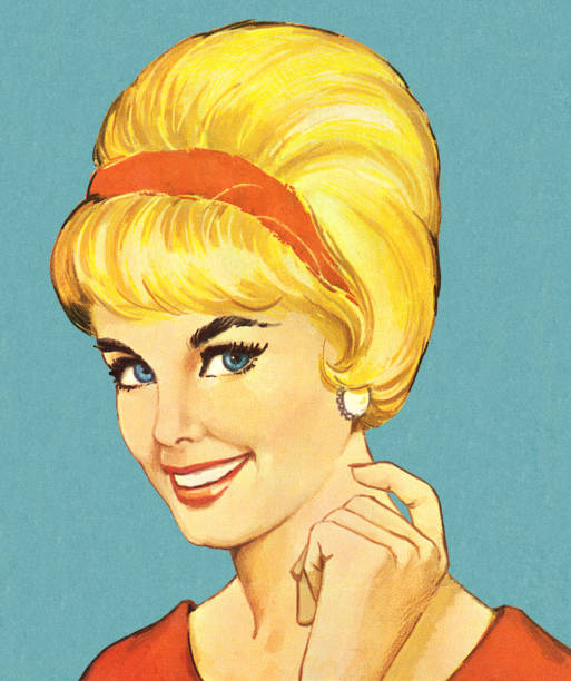 Smiling Woman With Bouffant Hairstyle
