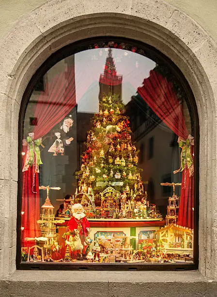 Photo of Store window of a christmas shop