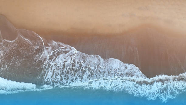 istock Beach Wave water in the Tropical summer beach with  sandy beach background 1874214005