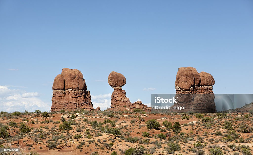 Parque Nacional de Arches: Balanced Rock - Royalty-free Alto - Descrição Física Foto de stock