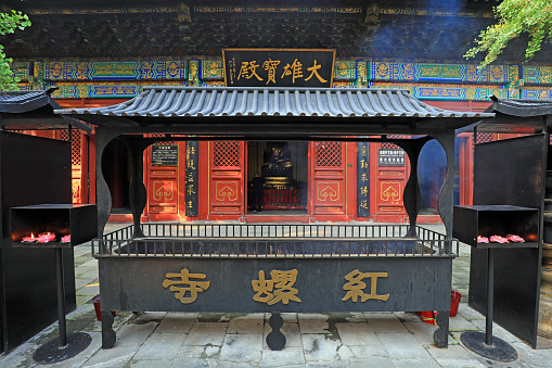 Beijing, China - October 3, 2020: Antique censers in temples, Beijing