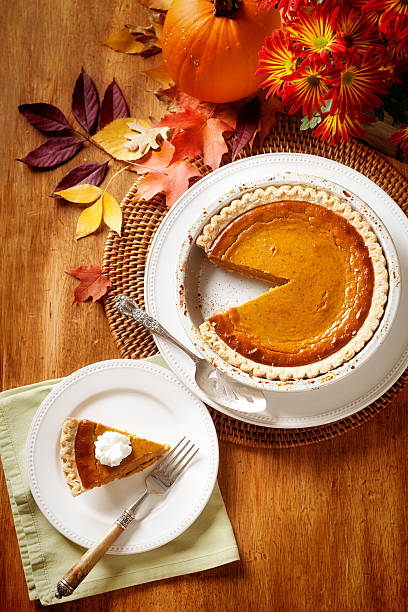 istock Pumpkin Pie Slice in Traditional Autumn Setting Vertical 187424727