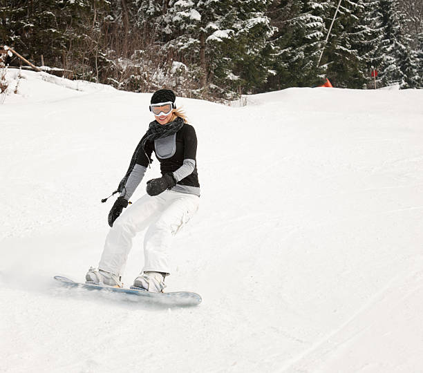 istock Happy Snowboarder Girl 187425922