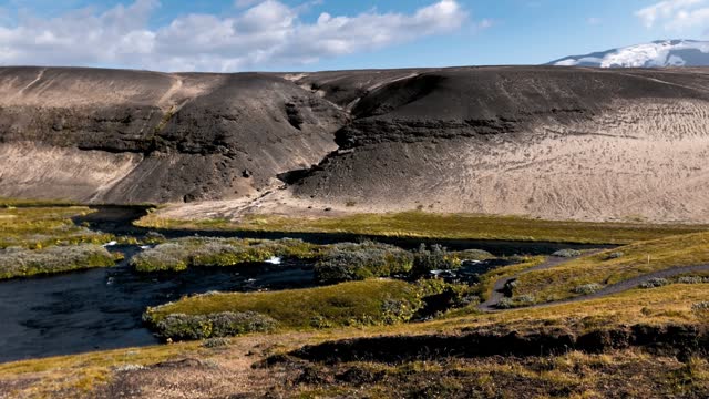 Landmannalaugar countryside and mountains in summer season, Iceland