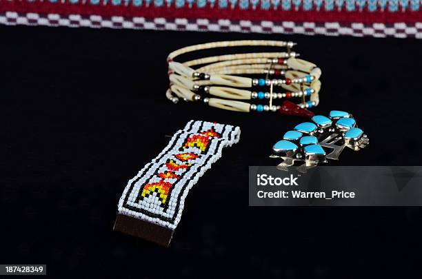 Indian Artifacts Stock Photo - Download Image Now - Animal Markings, Bead, Black Color