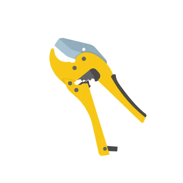 Vector illustration of Pipe cutter hand tool instrument.