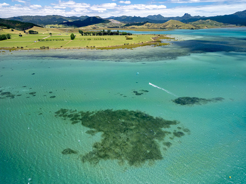 New Zealand coastline aerial view