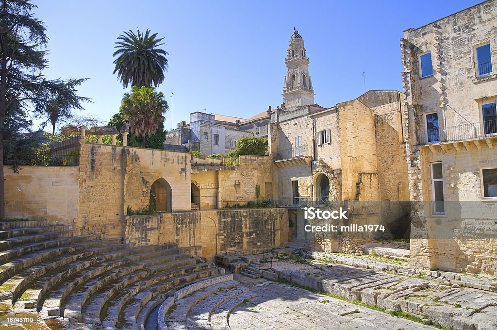 Roman theatre. Lecce. Puglia. Italy. Amphitheater Stock Photo