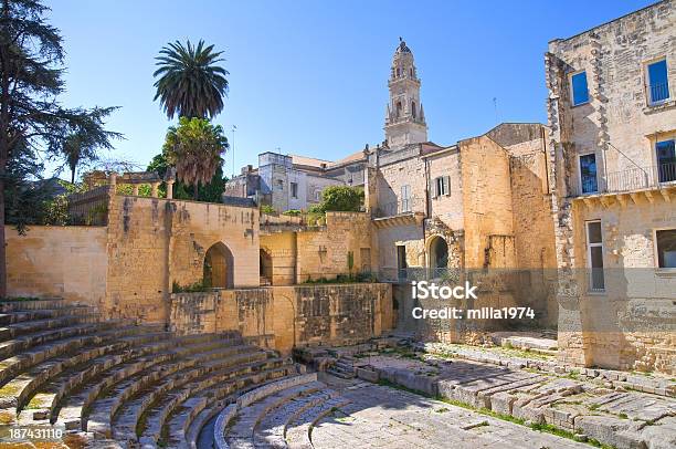 Roman Theatre Lecce Puglia Italy Stock Photo - Download Image Now - Amphitheater, Ancient, Architecture